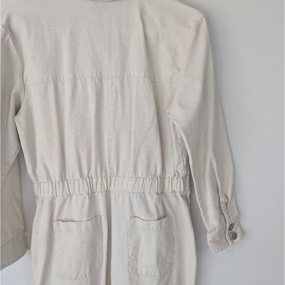 Sandy Liang x Target Cream Long Sleeve 90s Coveralls Jumpsuit Women's size 6 - Picture 9 of 11